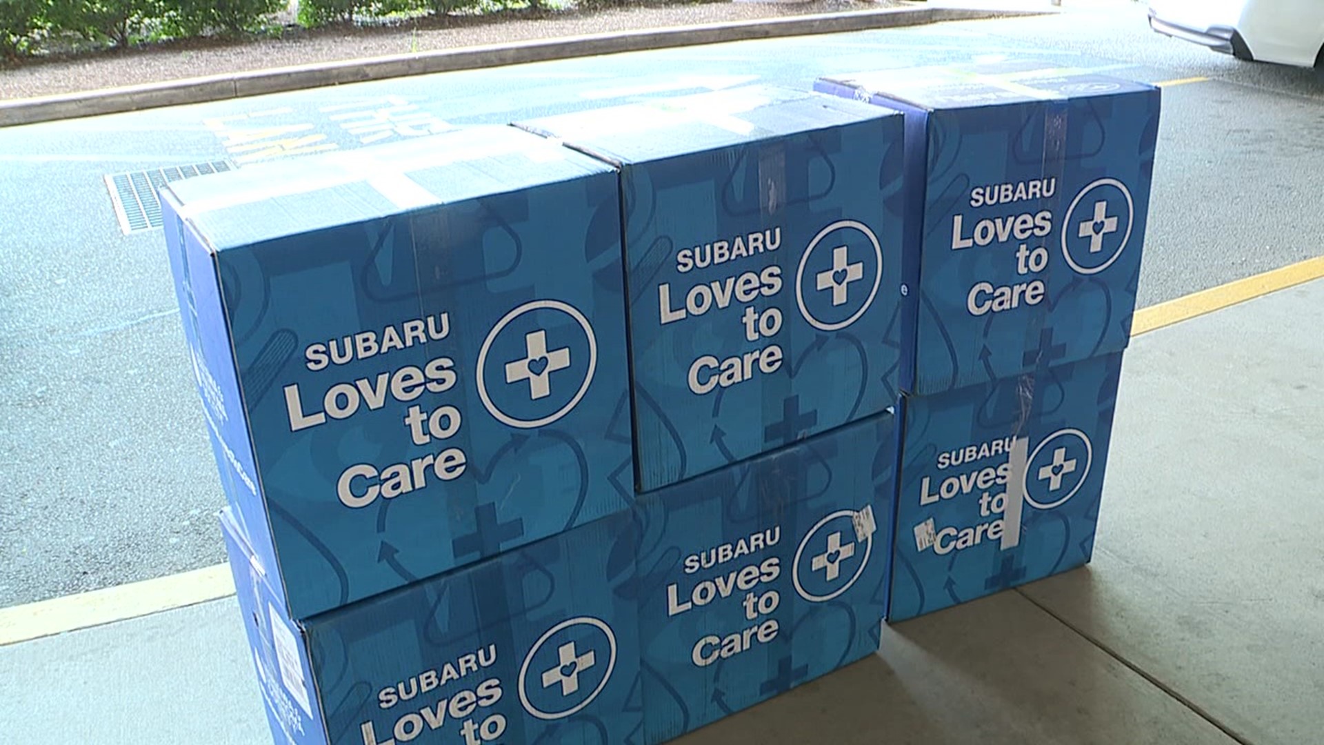 The donation is part of Minooka Subaru's "Love to Care" program.