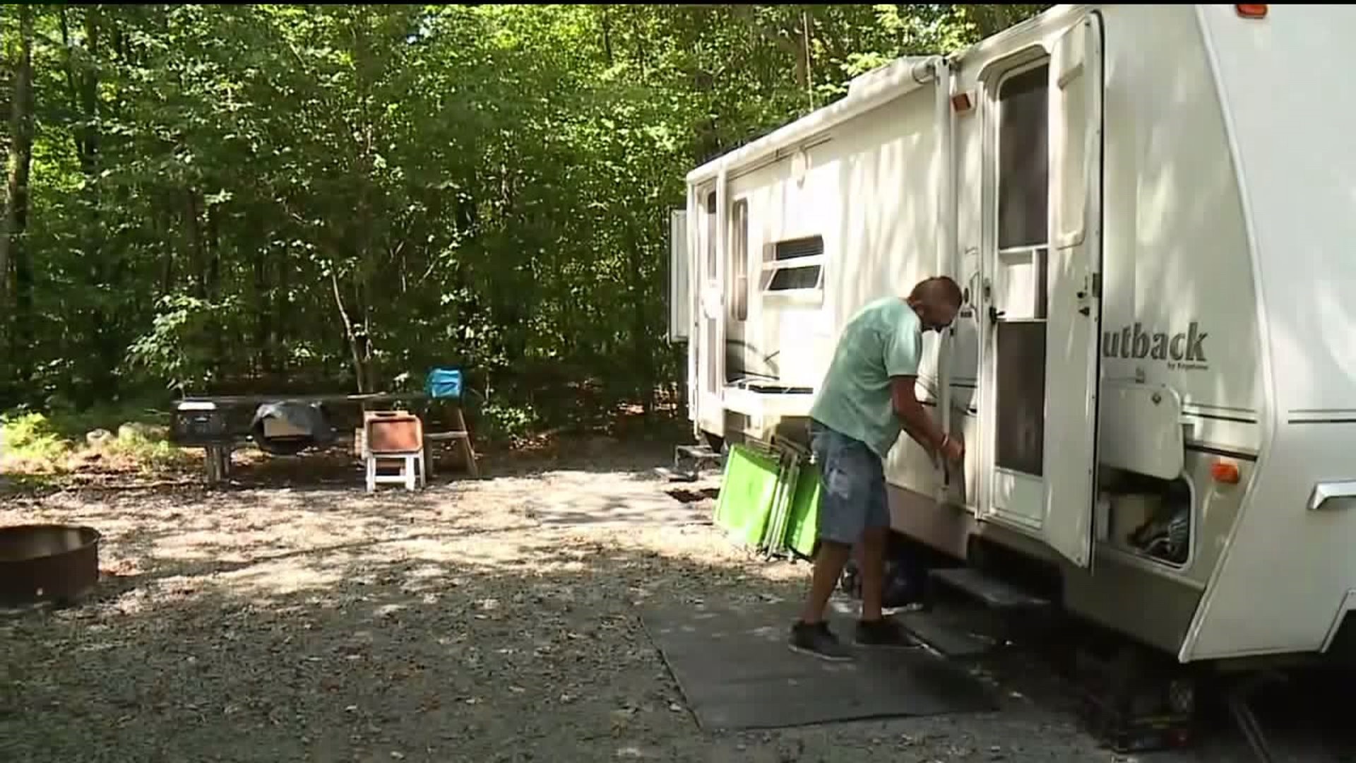 Campers Rolling in Early for Labor Day Weekend in the Poconos