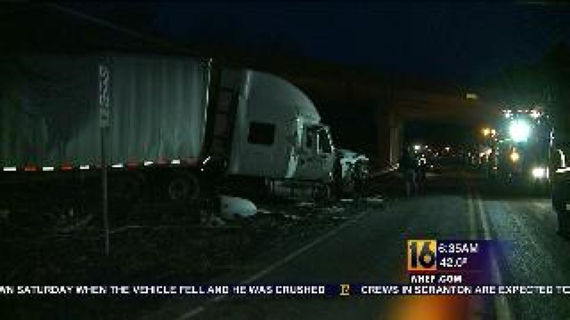 Truck Crash Shuts Road Down