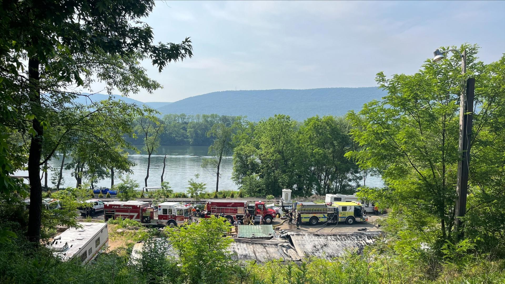 The blaze on Jane Street started just after 9 a.m.