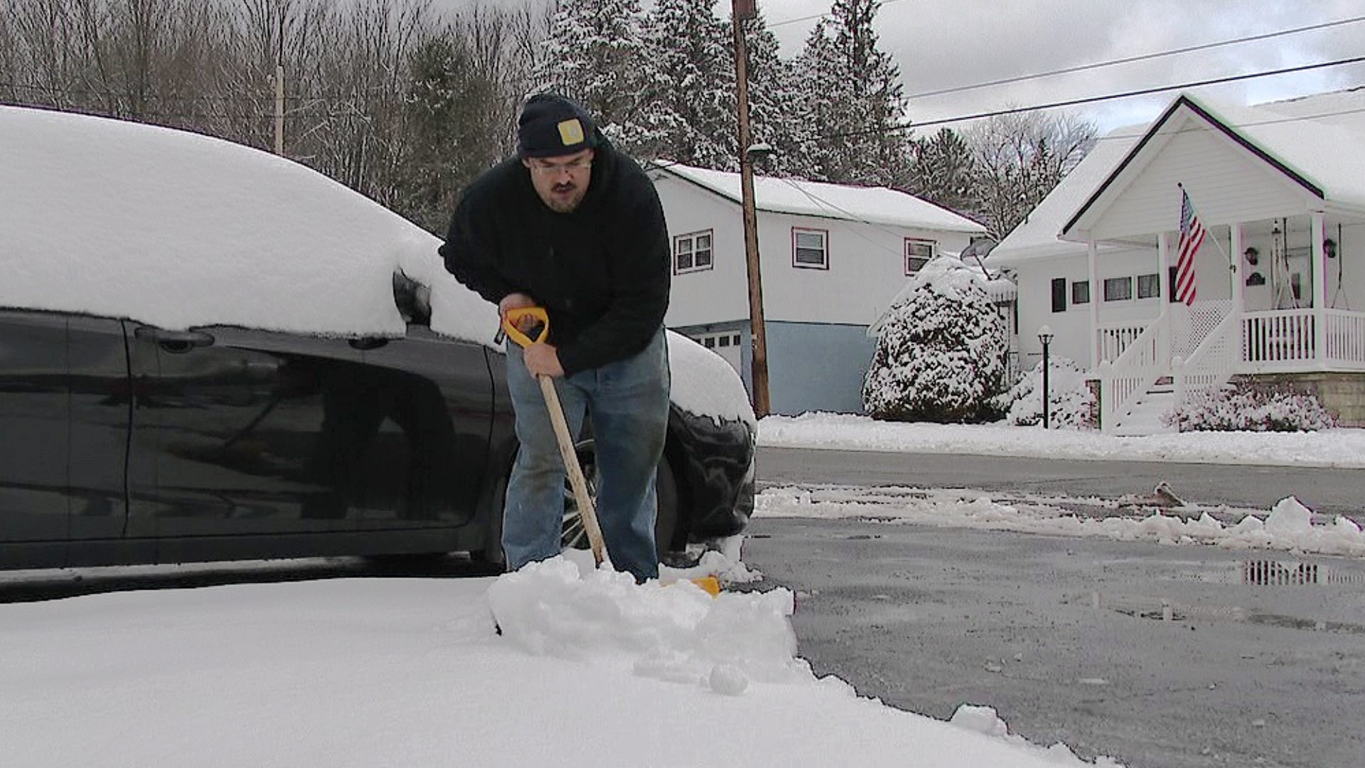 Parts of Lackawanna County didn't see much more snow than a dusting, but others had enough to shovel.