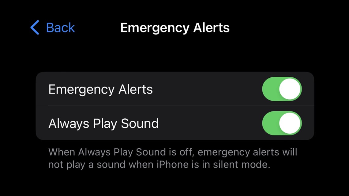 Hear severe weather alerts when your phone is on silent mode
