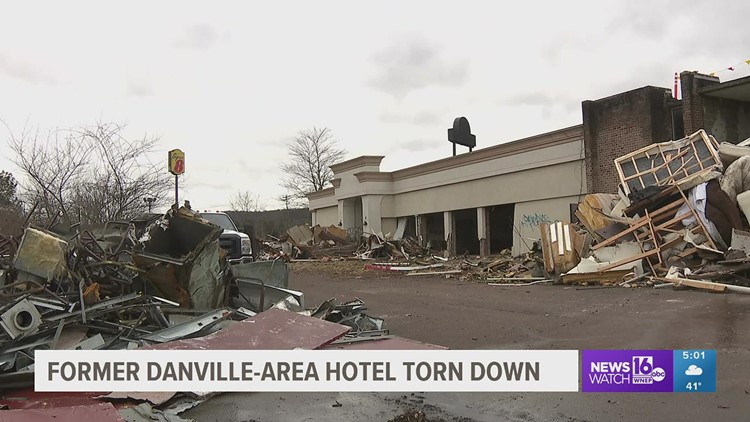 Former Danville-area hotel torn down