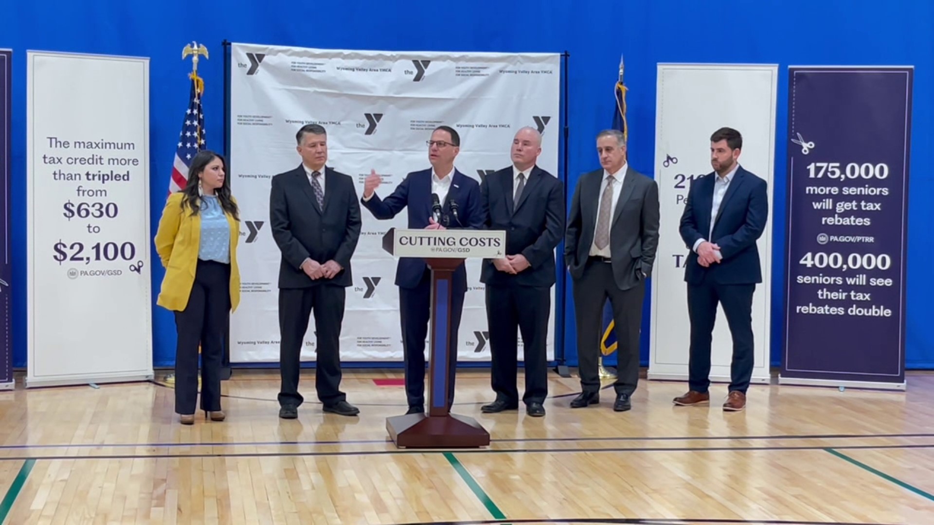 The Governor and area lawmakers visited a daycare to highlight the administration's expansion of the state's child tax credit.