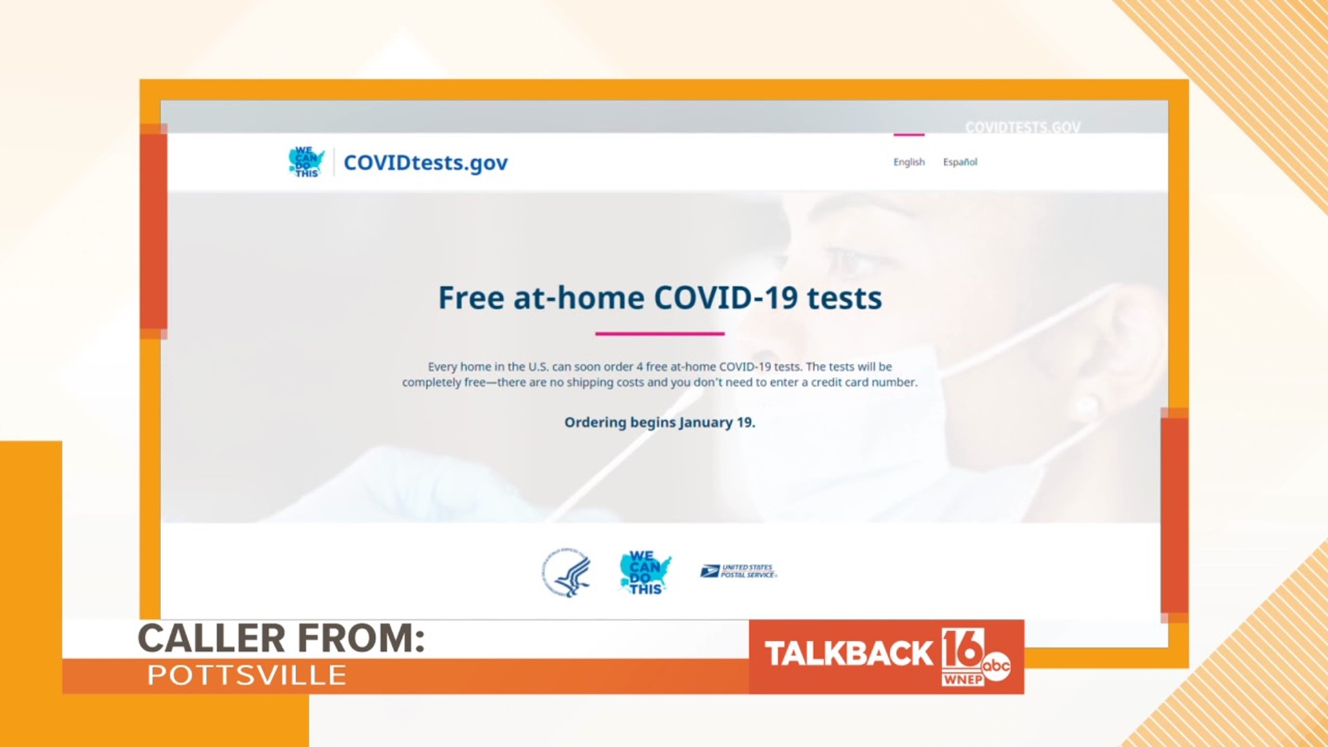 A caller from Pottsville is worried not everyone will be able to get free COVID tests.