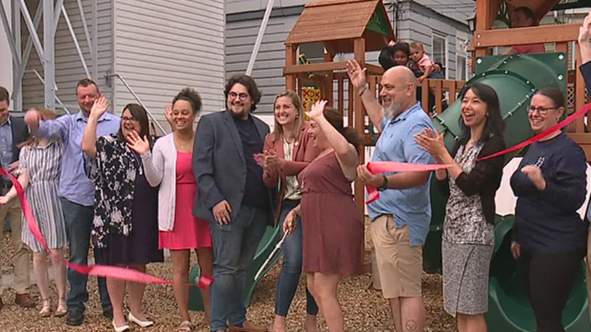 There's a new backyard playground for foster children in Hazleton.