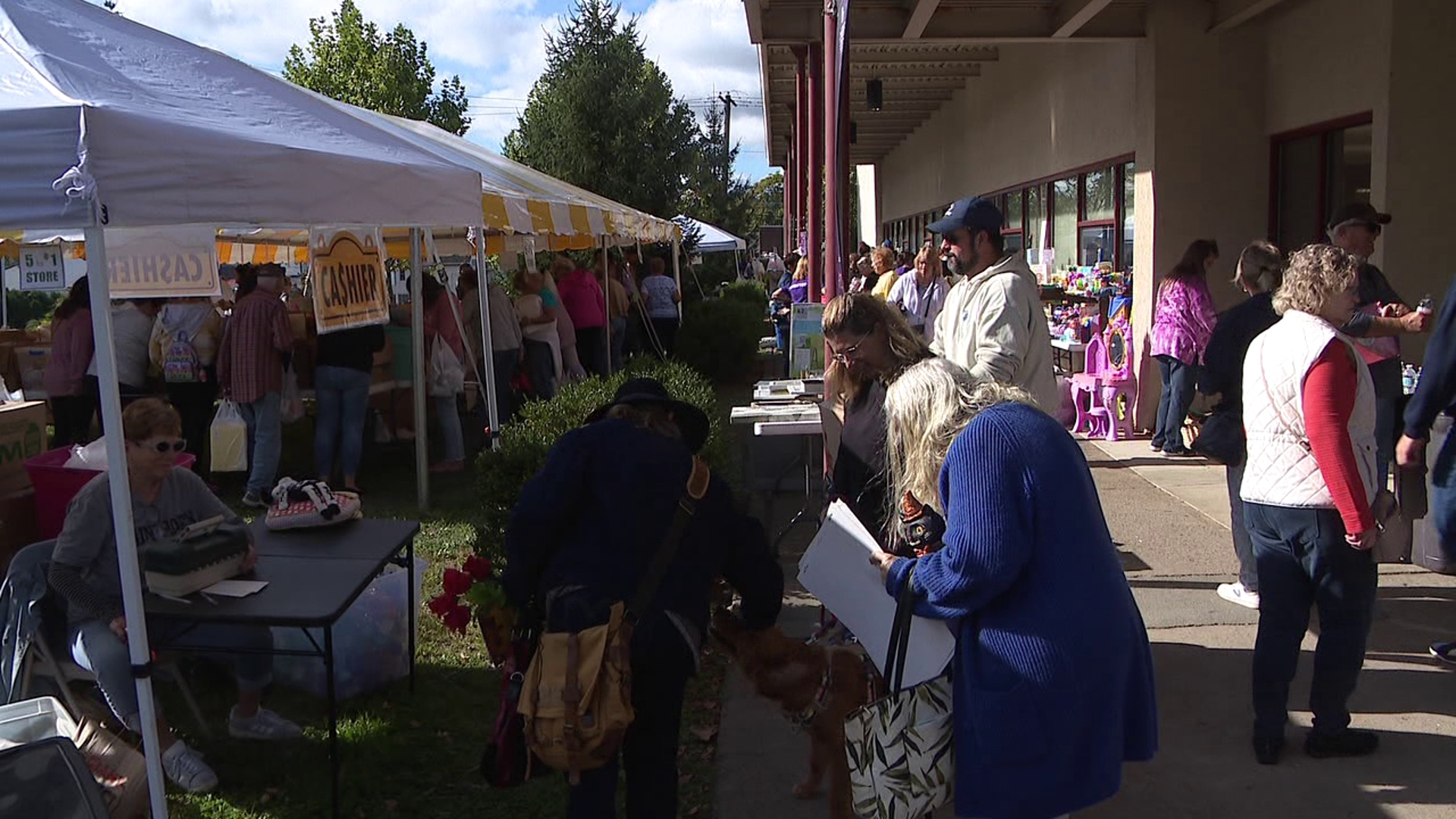 Saint Joseph's Center held a sidewalk sale on Saturday with over 3,000 items, from decorations to furniture.