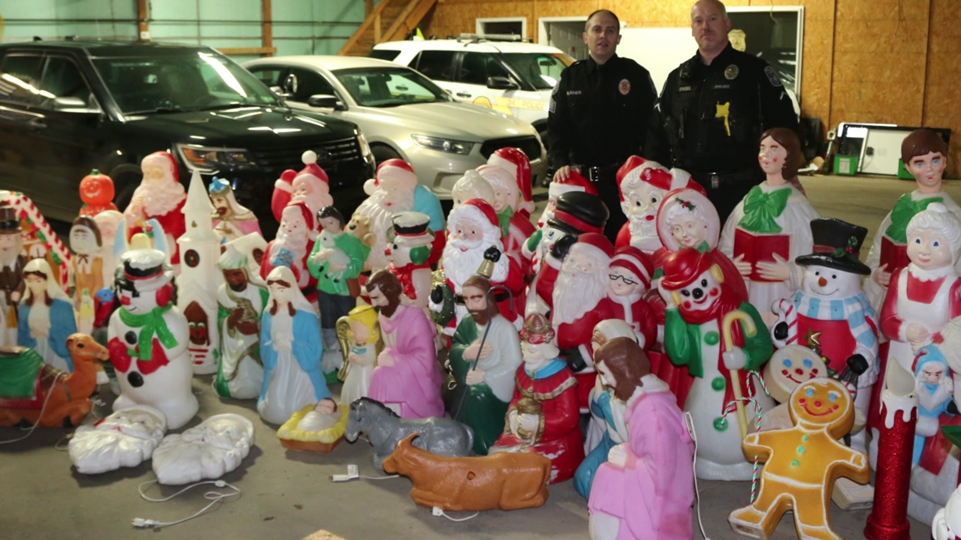 More than 60 stolen holiday decorations were recovered by police in Lycoming County.