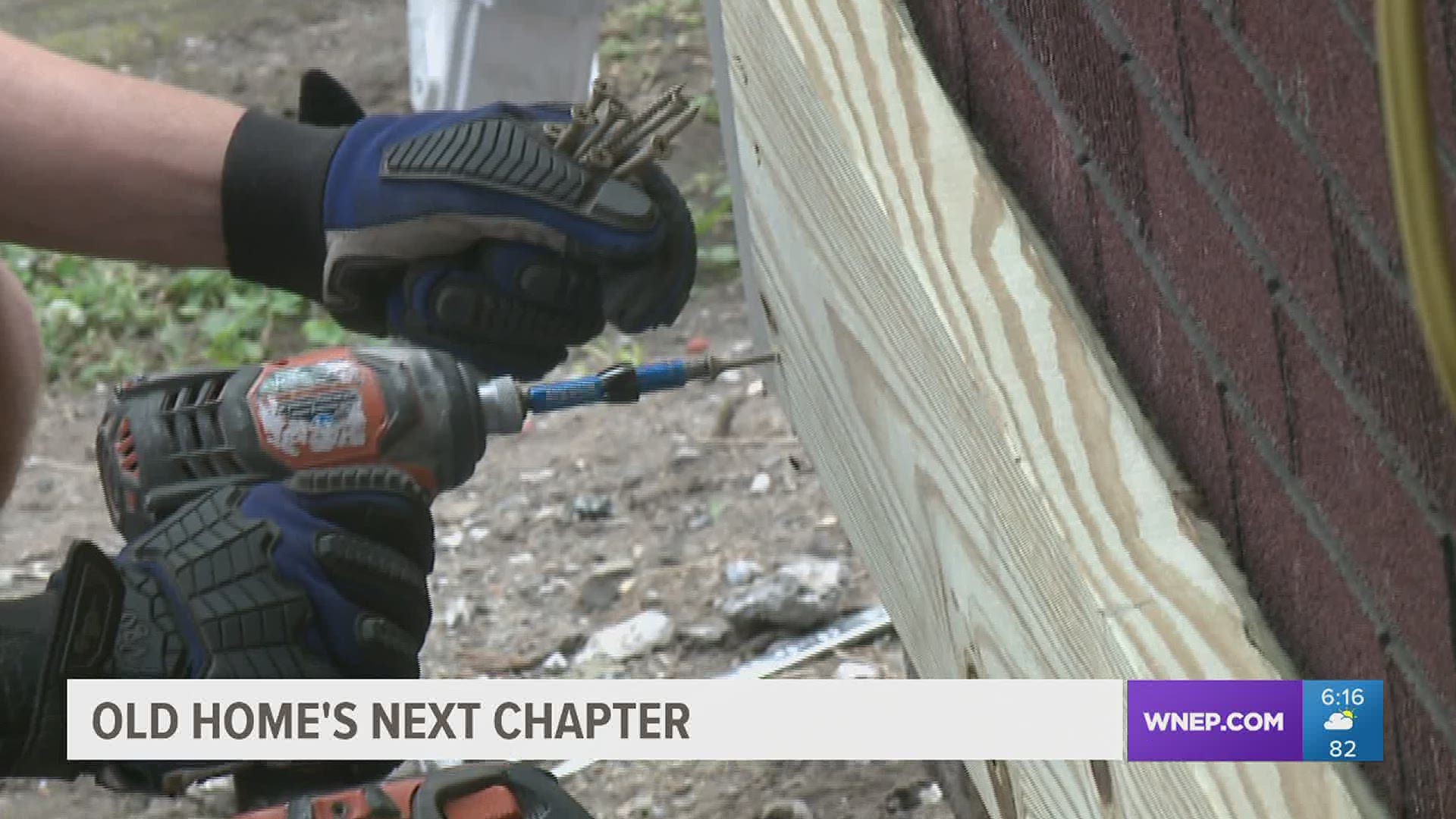 Volunteers spent the day fixing up a home in Luzerne County Saturday for a family in need.