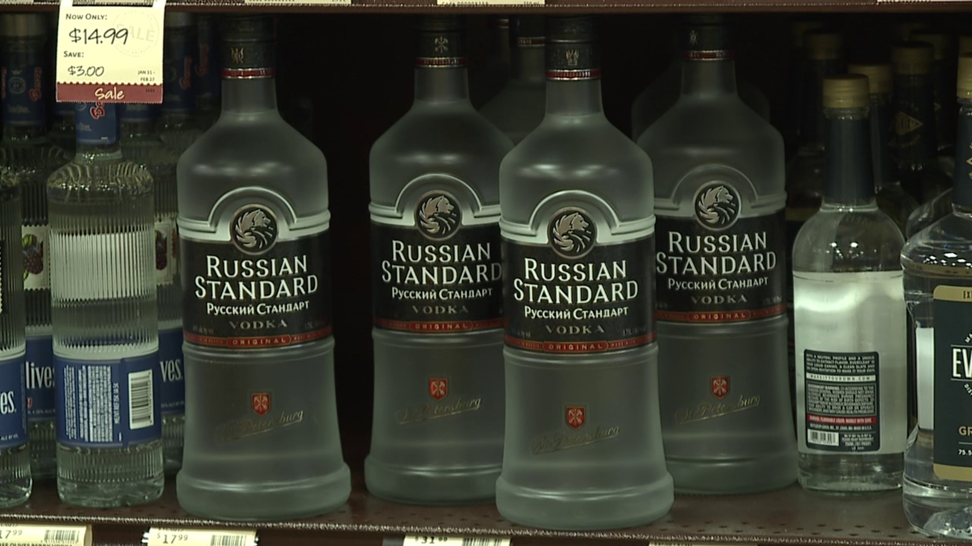 In a statement released Sunday afternoon, the PLCB announced they will no longer carry Russian-made products in all Fine Wine & Good Spirits stores in PA.