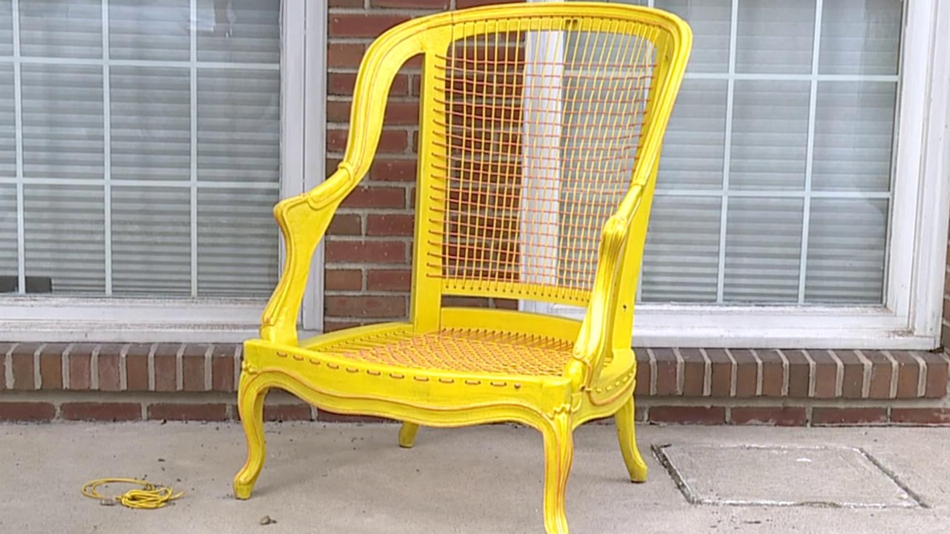 Local artists showcase their creative flair with 36 decorative chairs in Wayne County's Summer Art Project.