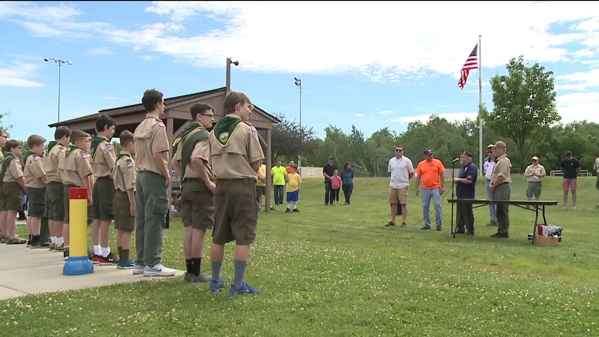 Flag Retirement Ceremony at Dunmore Cemetery