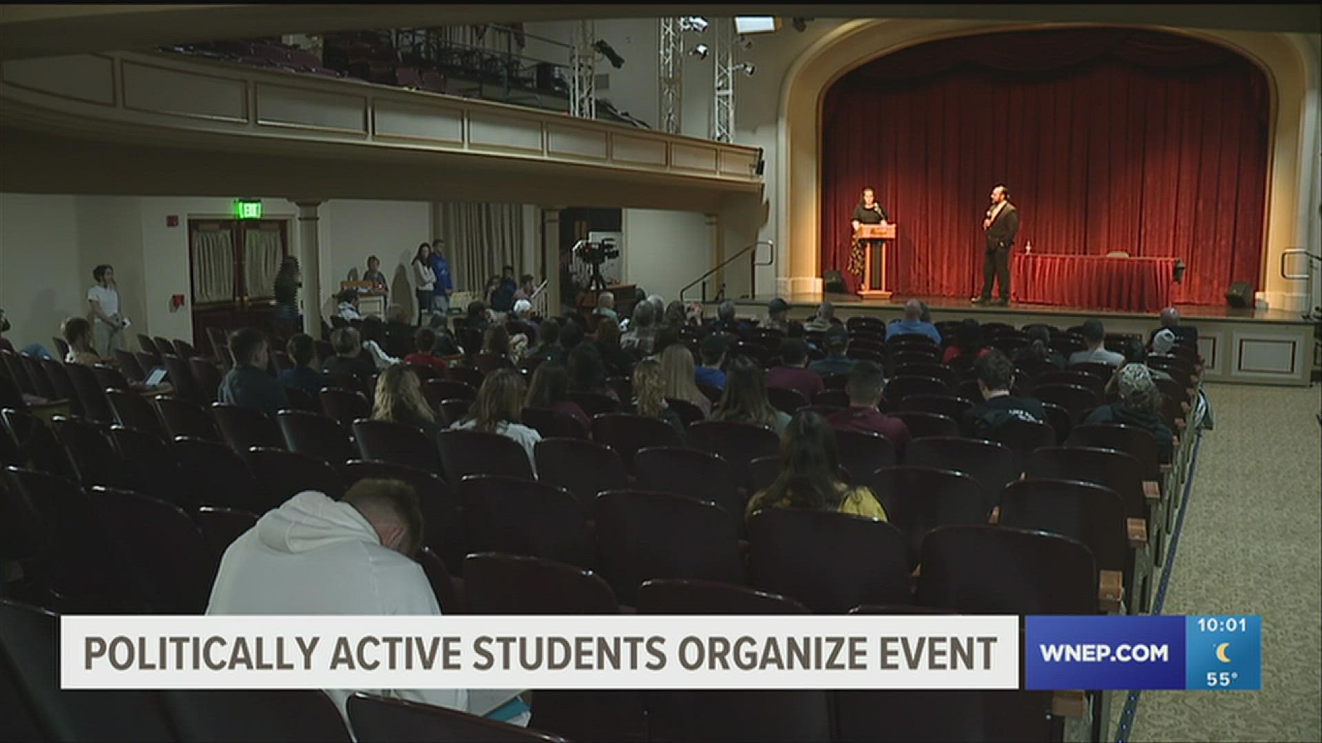 The state house race in Columbia County was the focus of the town hall and it was all run by students.