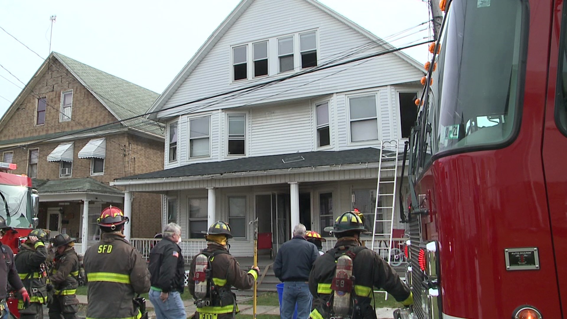 The fire at the double block home was put out quickly but fire crews said it could have been much worse without help from the city's police department.