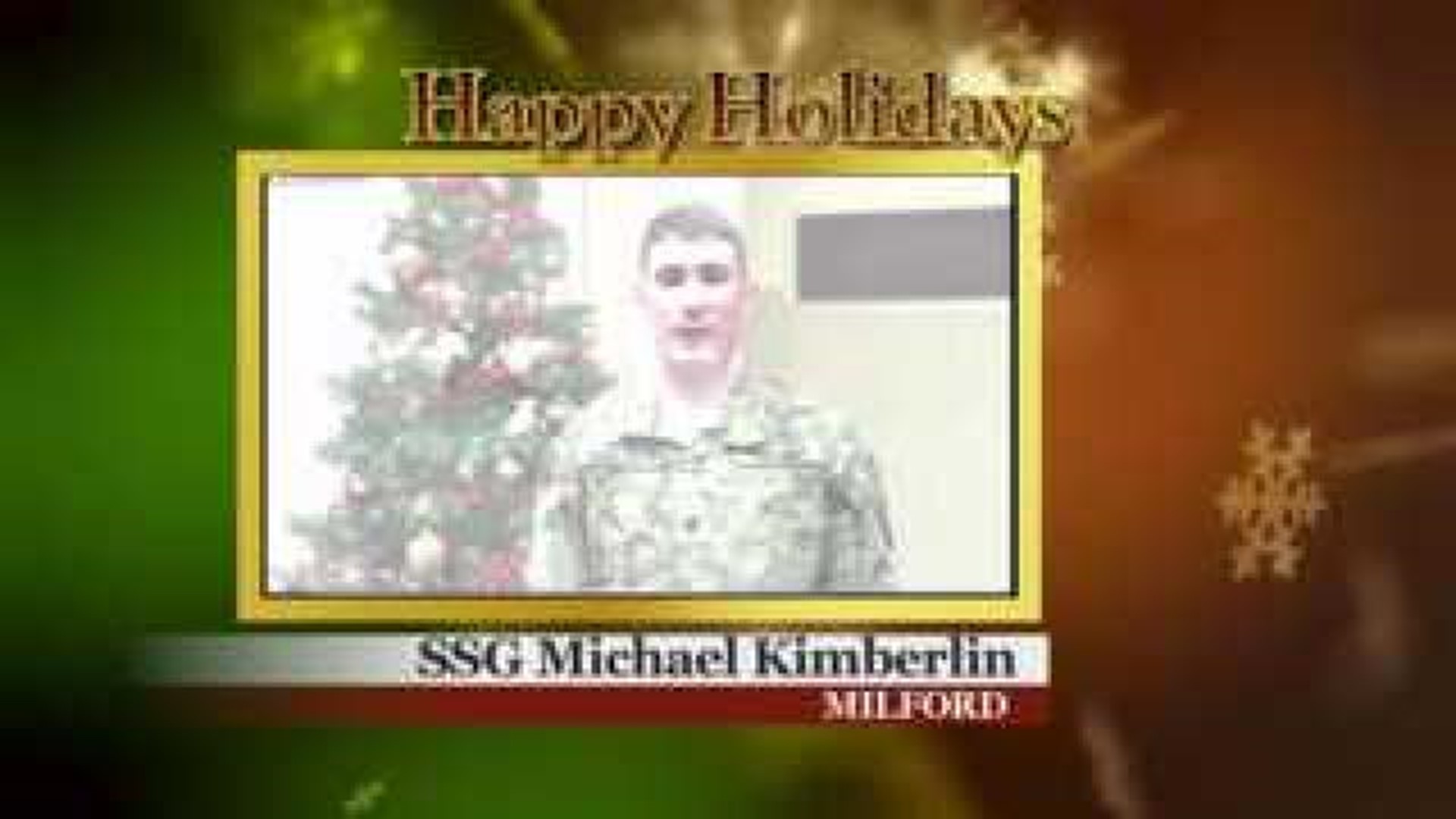 Military Greeting: SSG Michael Kimberlin