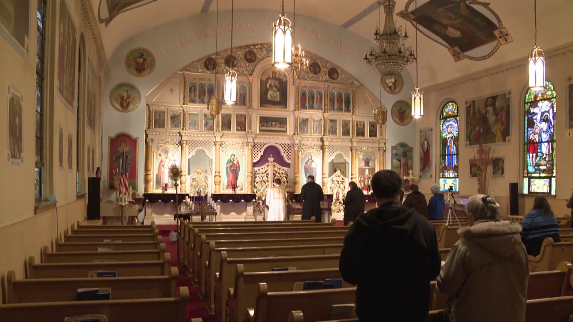 The Ukrainian community in northeastern Pennsylvania came together Friday, marking one year since the war began.