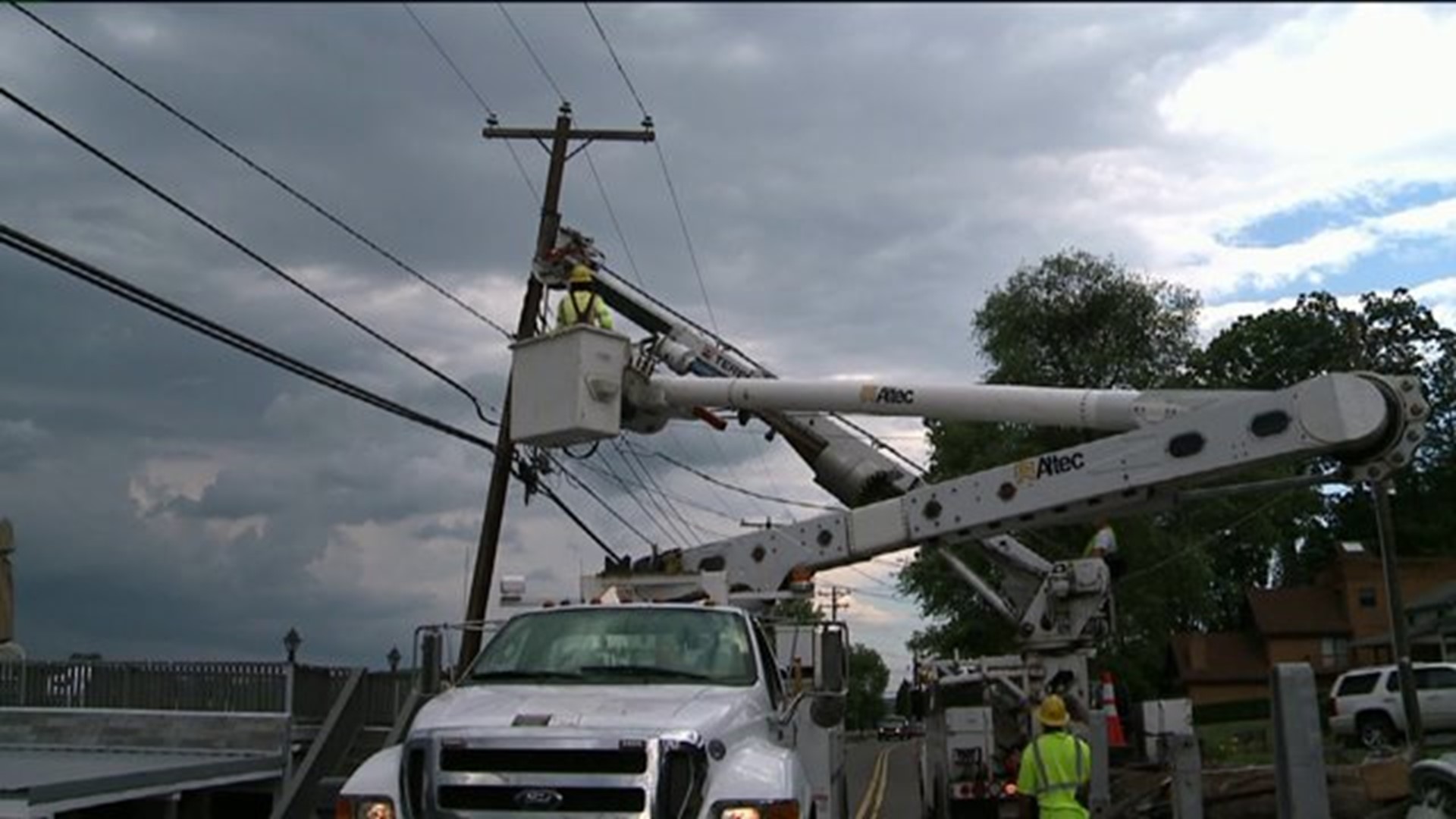 Tallying Damage and Waiting for Power in Harveys Lake