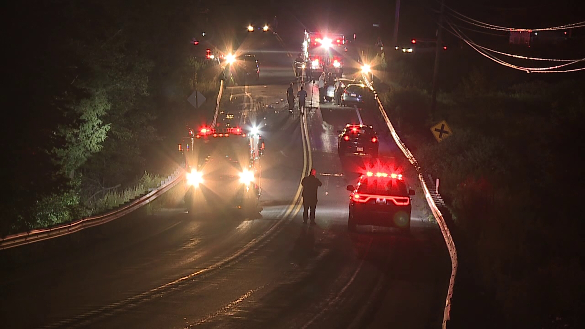 The crash happened around 9 p.m. Saturday at Lake Ariel Highway and Hoadleys Road in Cherry Ridge Township near Honesdale.