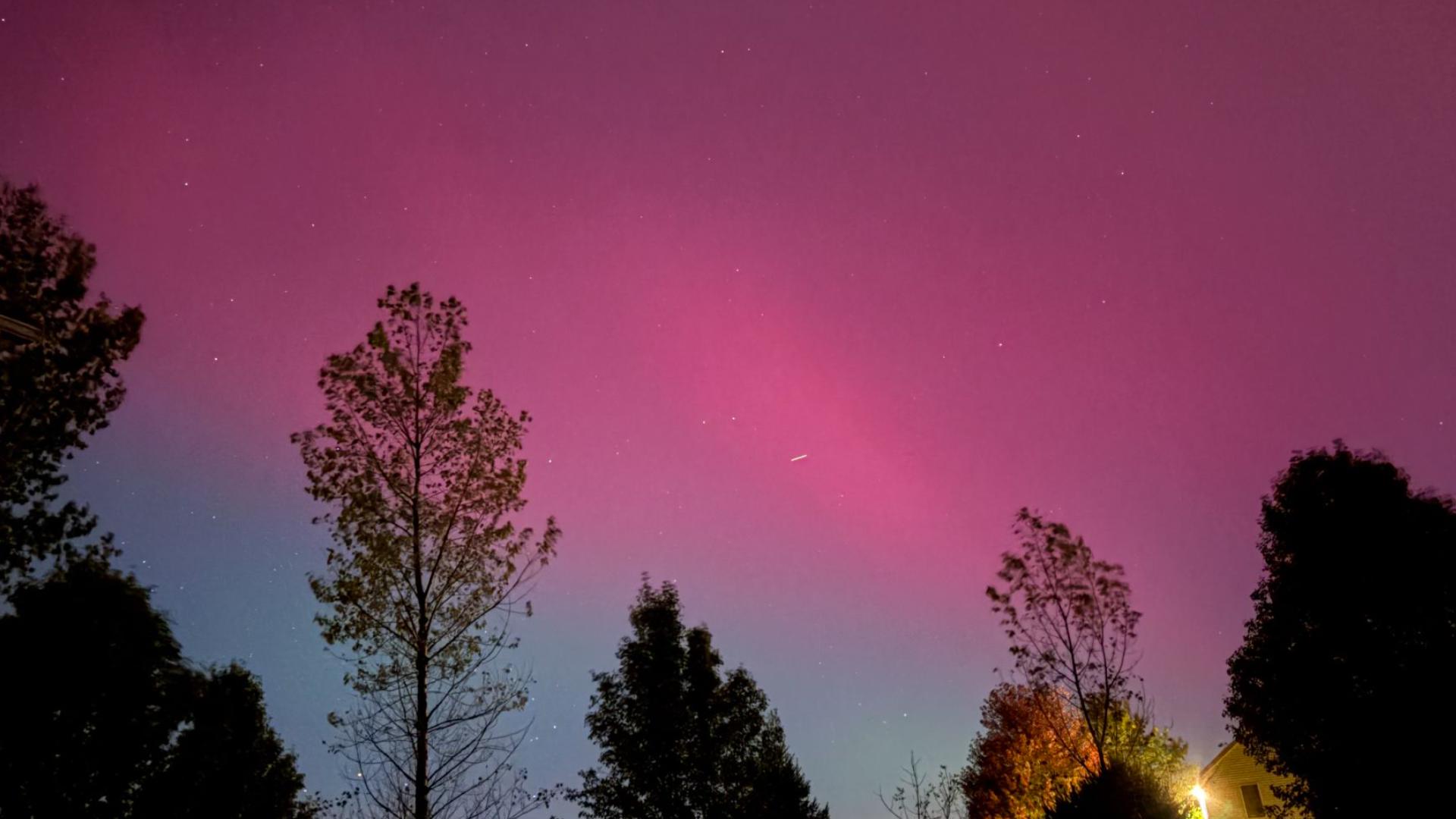 Viewers across northeastern and central Pennsylvania caught a glimpse of the Northern Lights Thursday night.