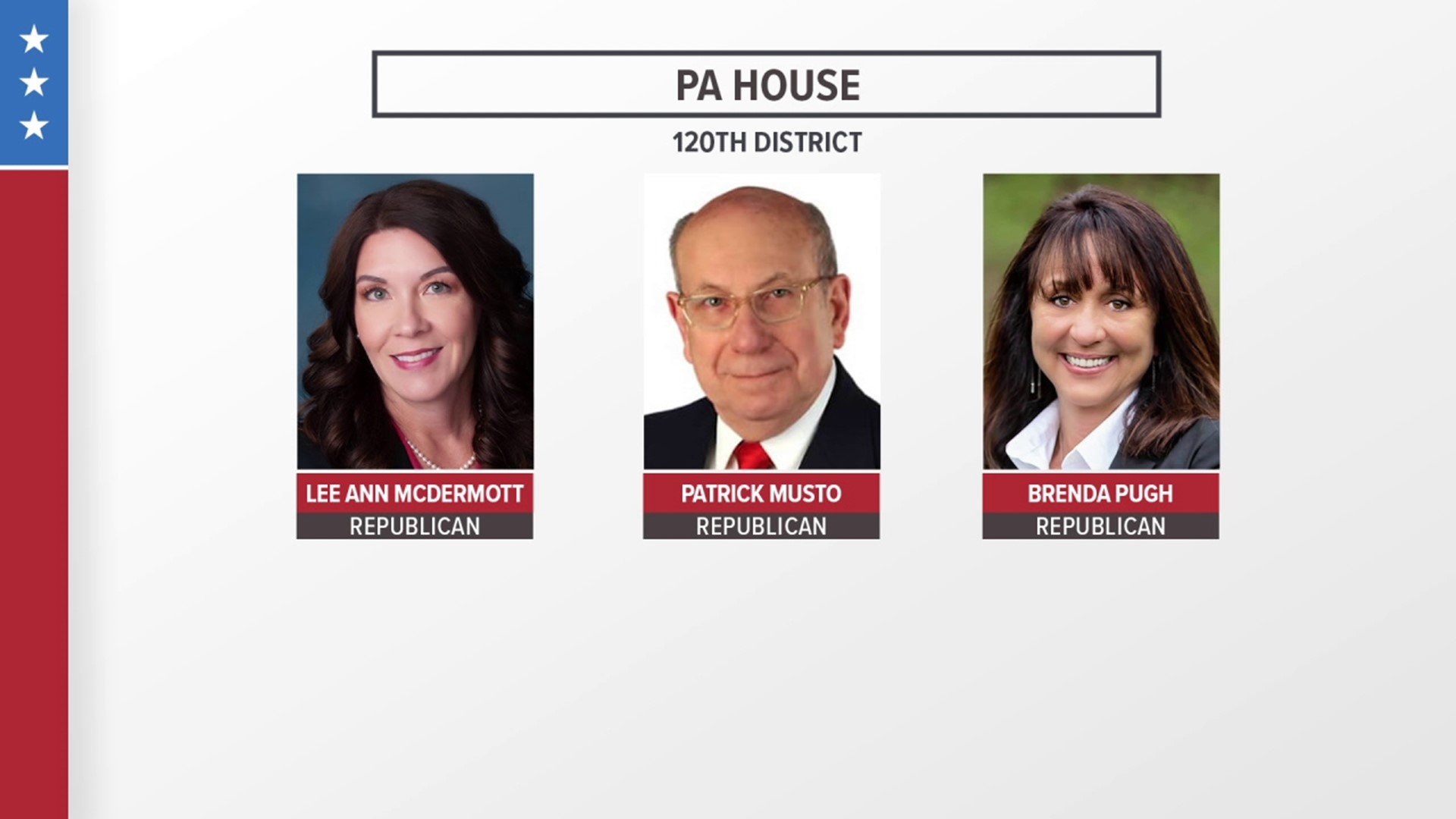 Three Republicans are running to be their party's nominee in the 120th State House District, hoping to keep the seat red but take the job in a new direction.