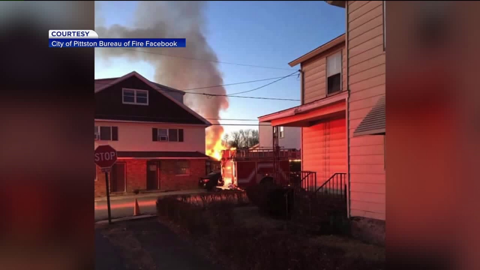 Crews Battle Flames at Two Homes in Pittston