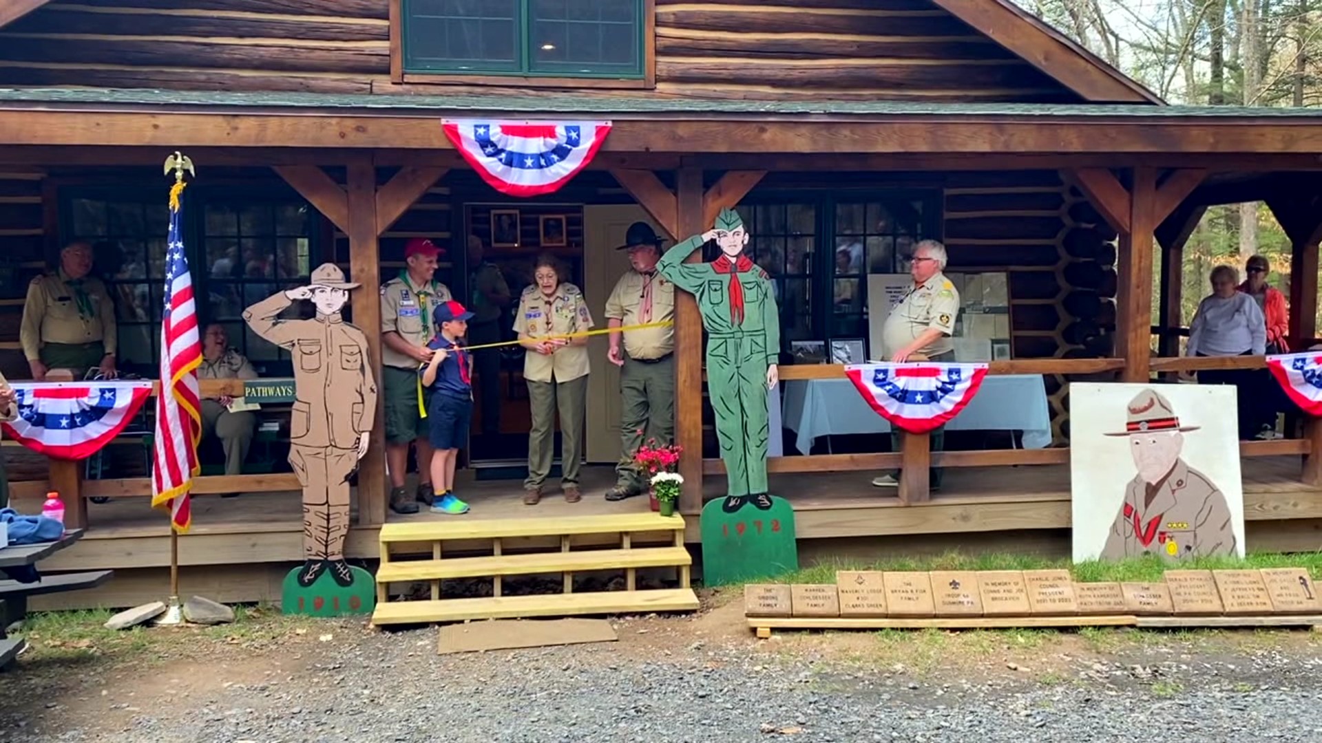 For more than a decade, Boy Scout Troops have been working to salvage a cabin handcrafted by one of the founders of the Boy Scouts.