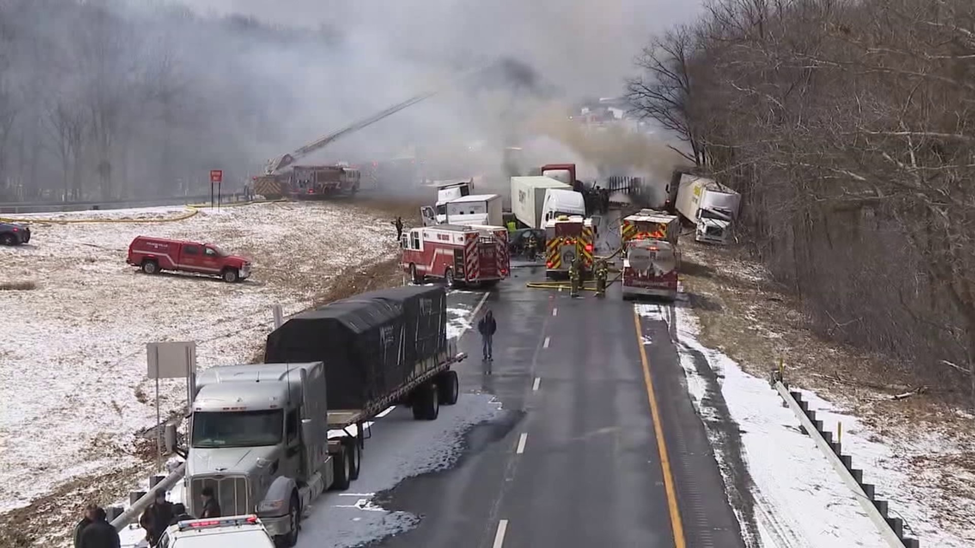 Newswatch 16's Jack Culkin spoke with safety officials and first responders on the pileup that left six dead, 29 injured, and destroyed more than fifty vehicles.