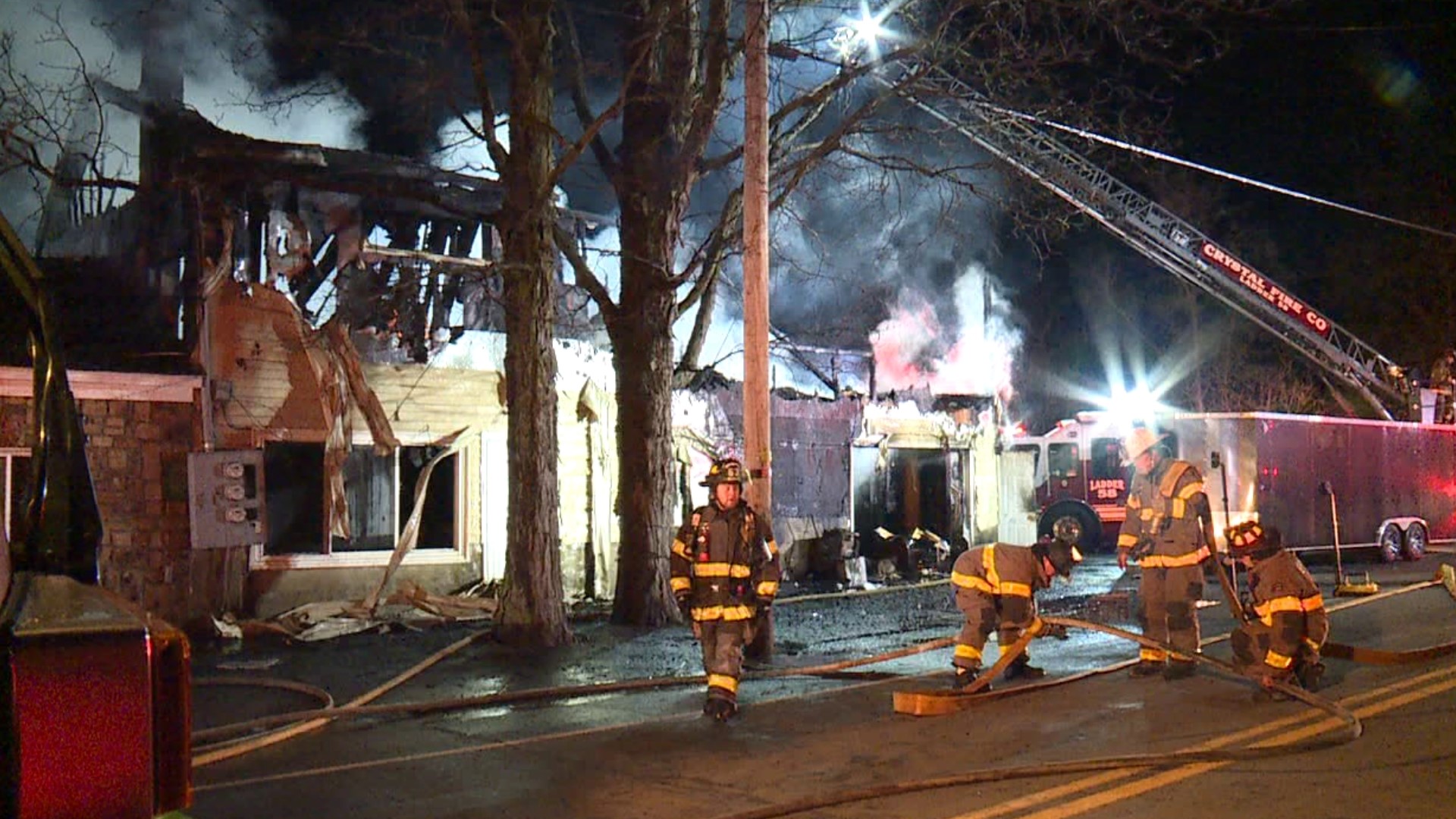 Early morning flames had crews busy in Lackawanna County