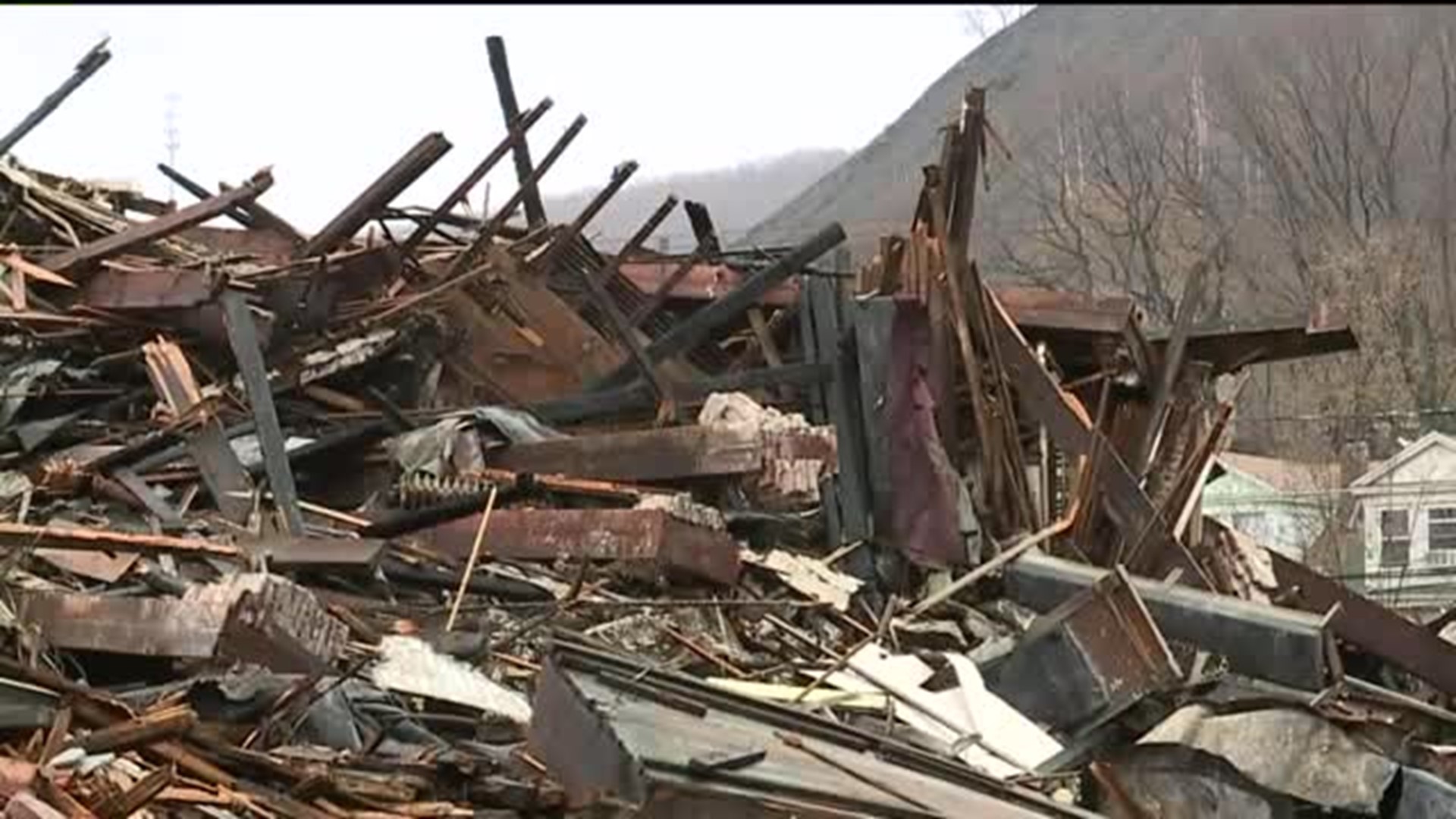 Wreckage of Shamokin Fire Still Remains