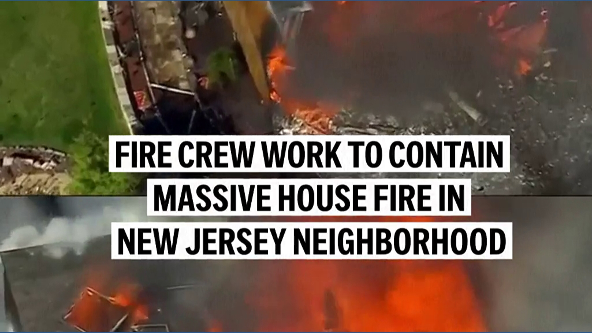 Fire crews work to contain massive blaze in New Jersey neighborhood ...