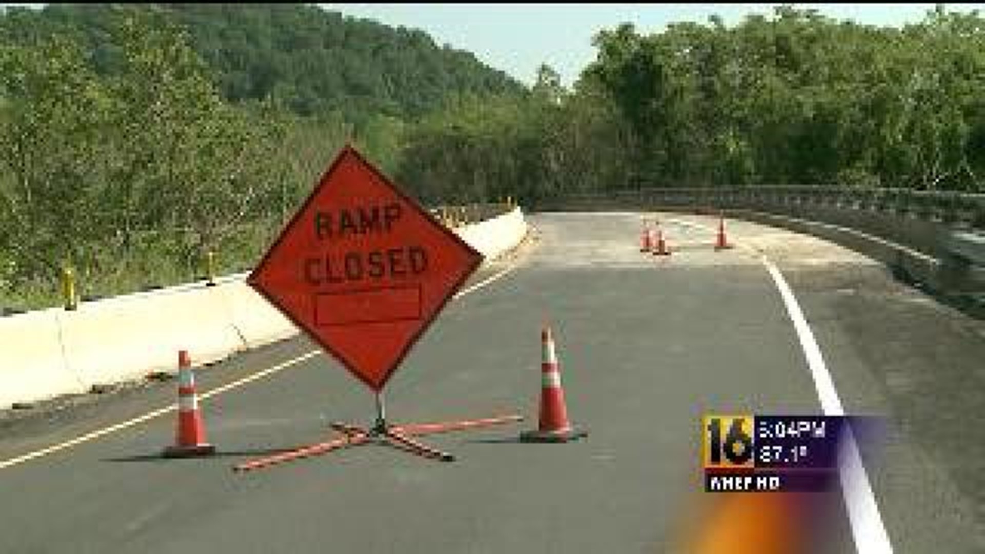Hole Closes I-80 Ramp