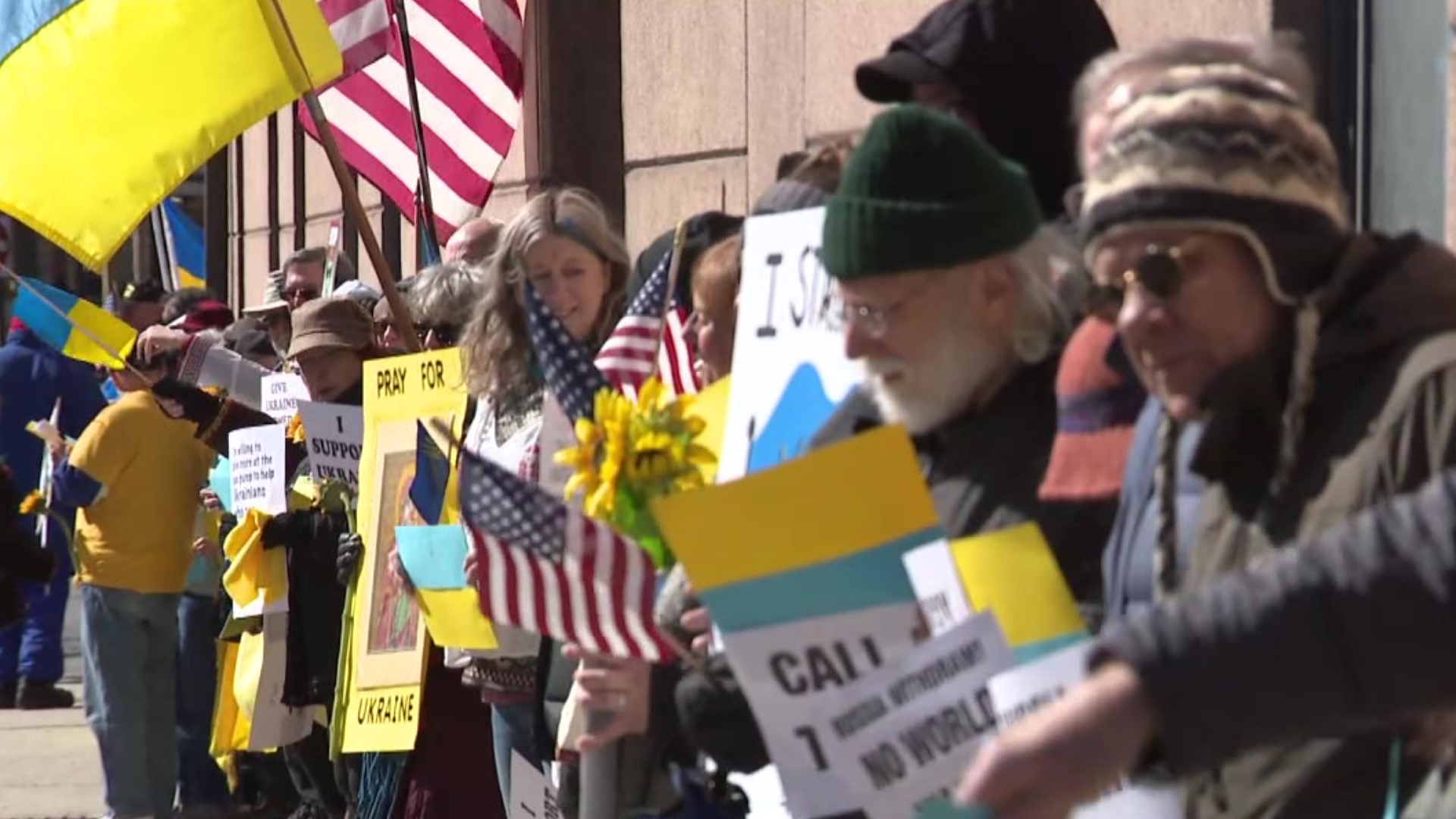 Those from the Ukrainian Homestead in Lehighton held the rally for peace against Russian aggression in Ukraine.
