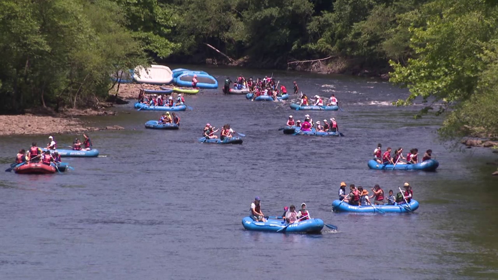 Pocono Whitewater Rafting says they've been busy all holiday weekend long with people wanting to get out on the river.