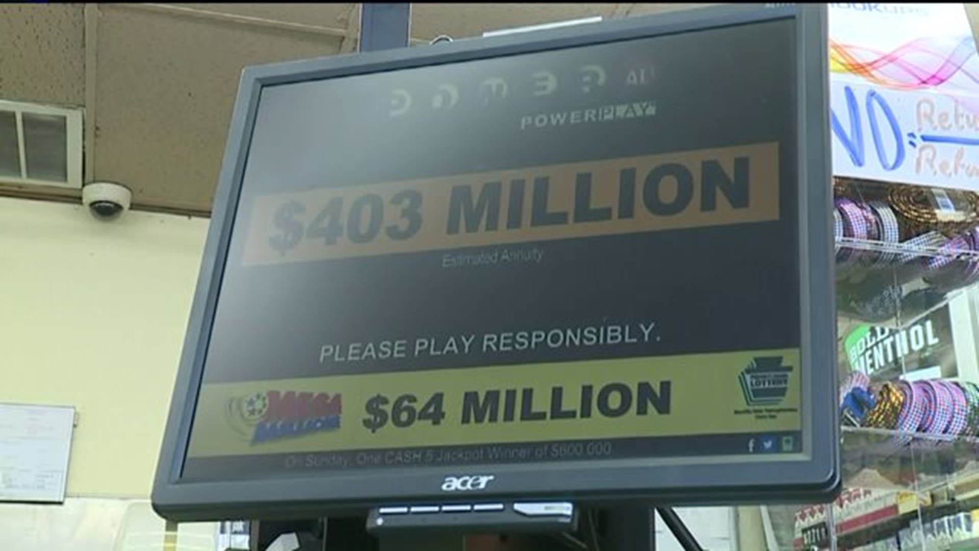 Powerball Jackpot Climbs over $400 Million Mark