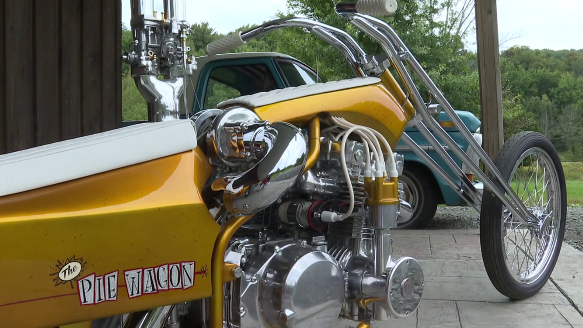 A man from Susquehanna County built a custom motorcycle for a competition in California, and its uniqueness delivered a reward.