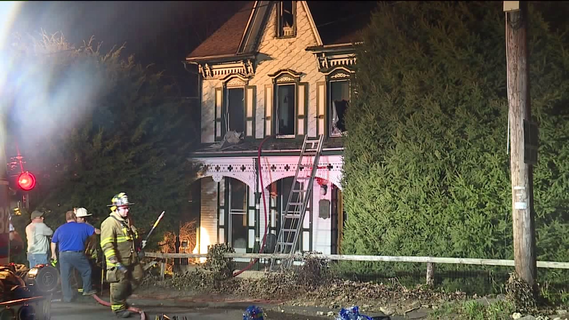 Home Destroyed by Flames in Pottsville