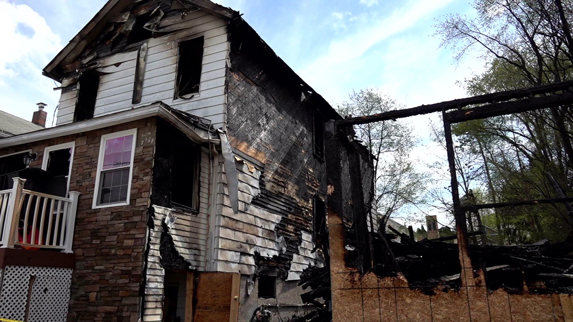 Seven people are displaced after a fire that ripped through three homes in Lackawanna County. Neighbors tell Newswatch 16 the blaze was shocking.