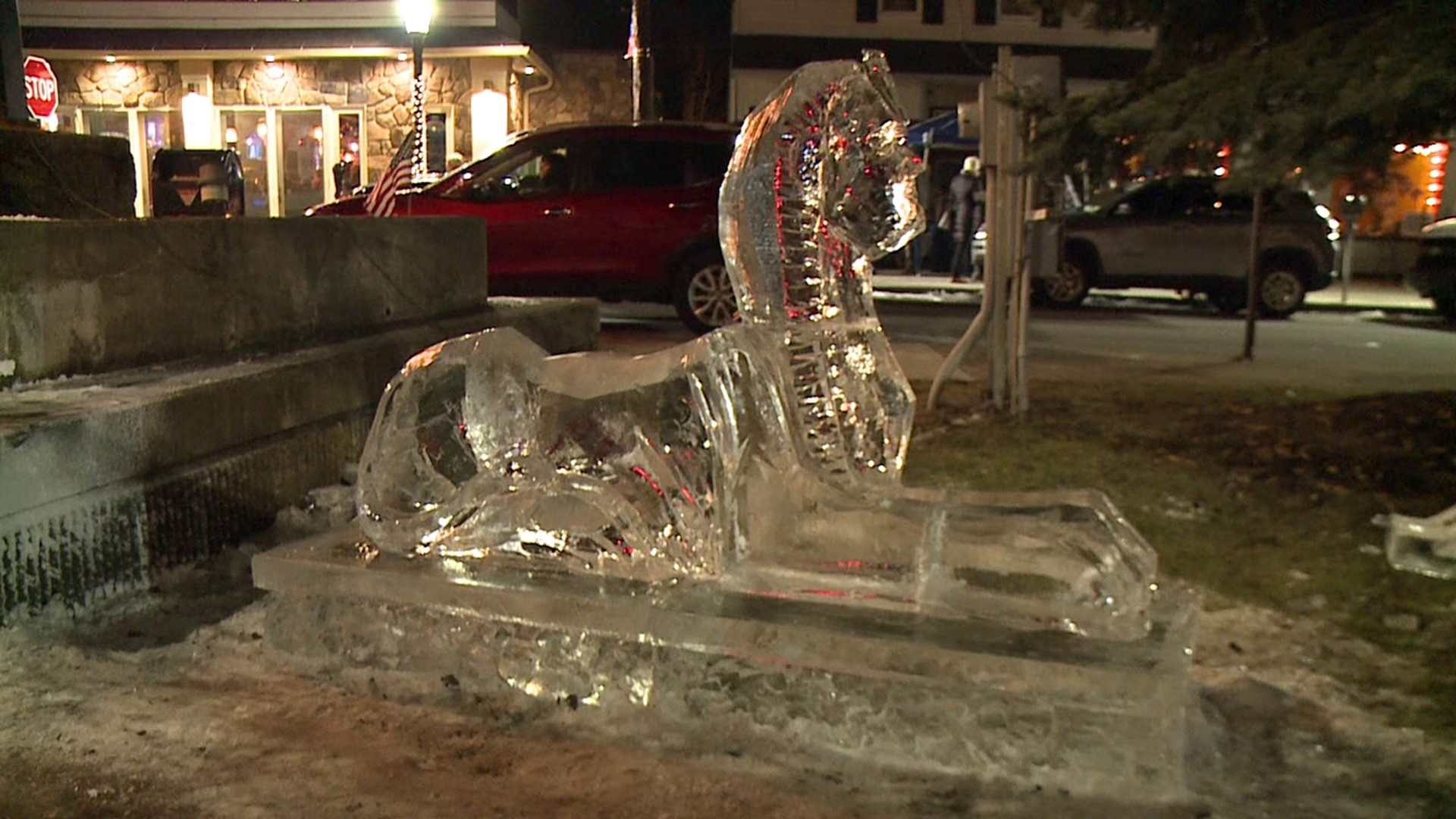 The 19th Annual Festival of Ice kicked off at 7 p.m. Friday night in the borough.