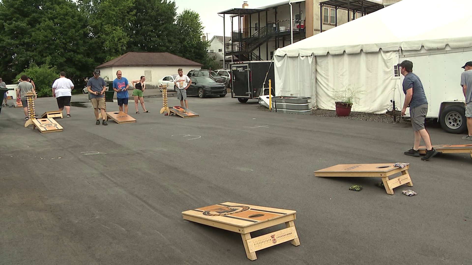 Revello's held the 3rd annual Old Forge Fire Department Cornhole Tournament.