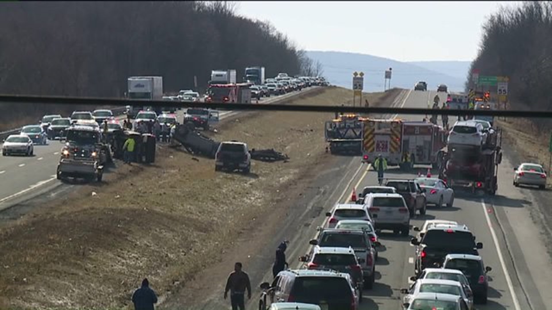 Multi-Vehicle Crash Backs Up Traffic on I-81 in Lackawanna County