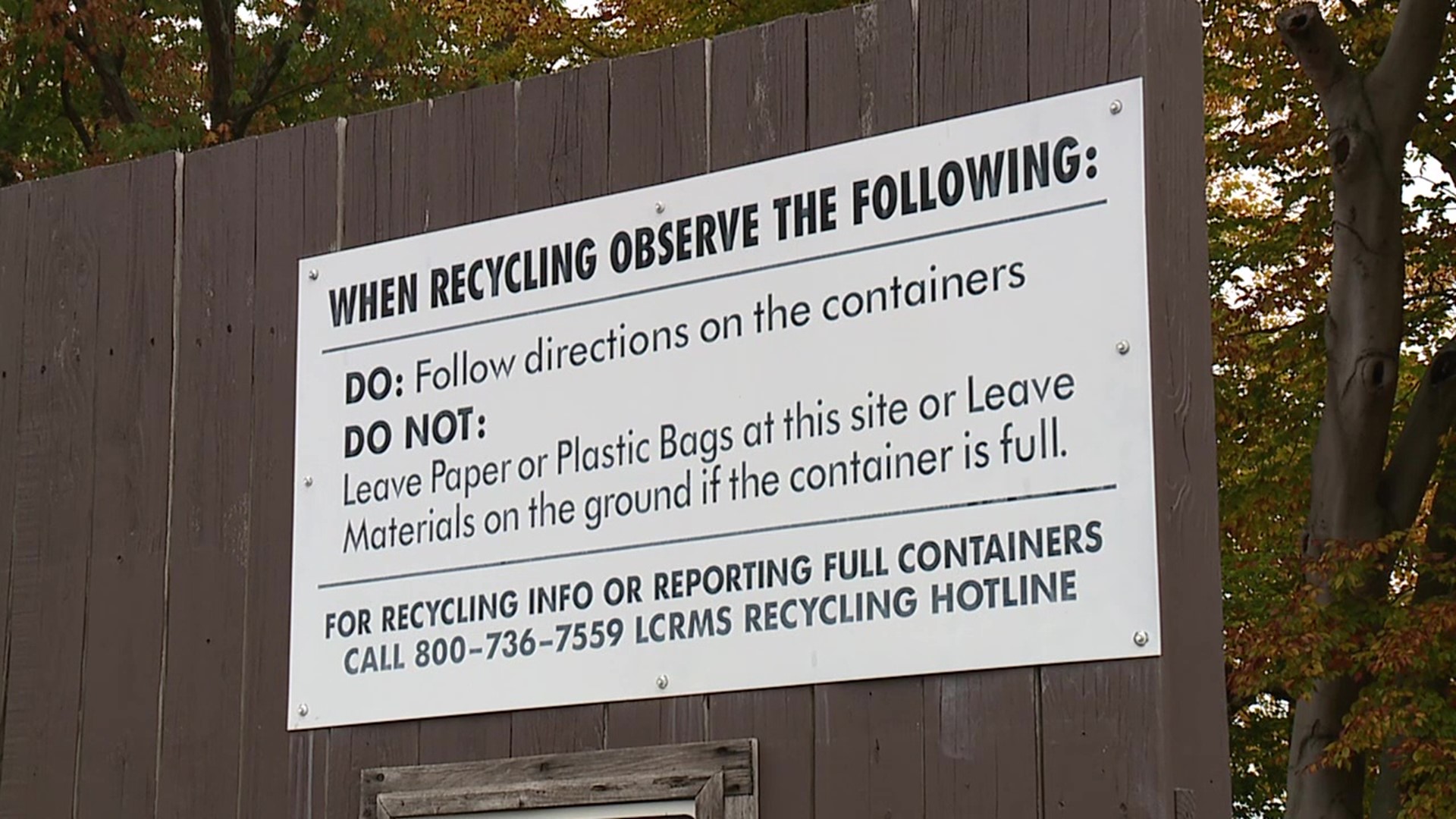 Folks in Lycoming County are disposing of waste at a recycling site and it may have to shut down because of it.