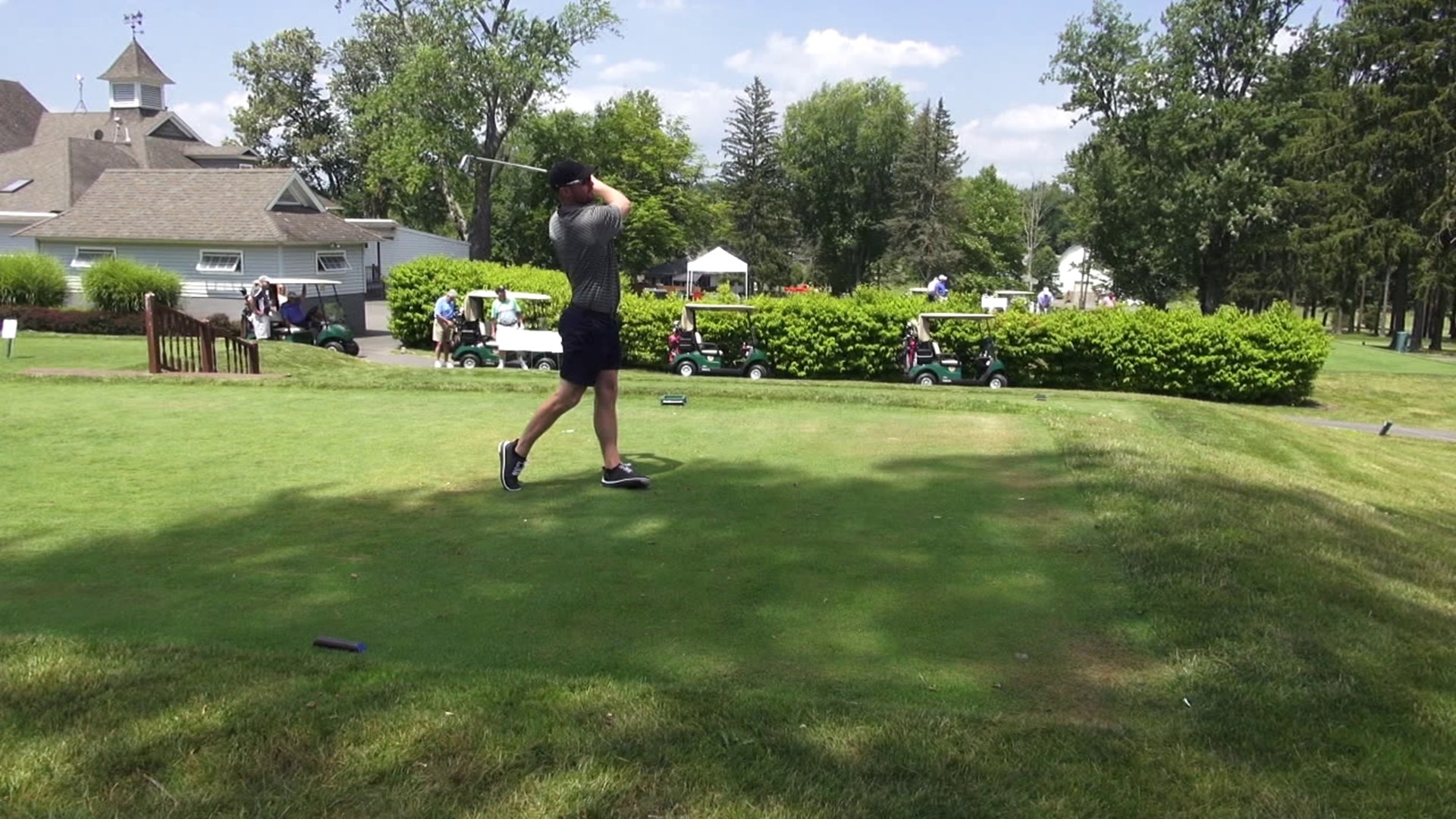 The tournament was underway Monday as a few of Newswatch 16's very own hit the greens for the good cause.