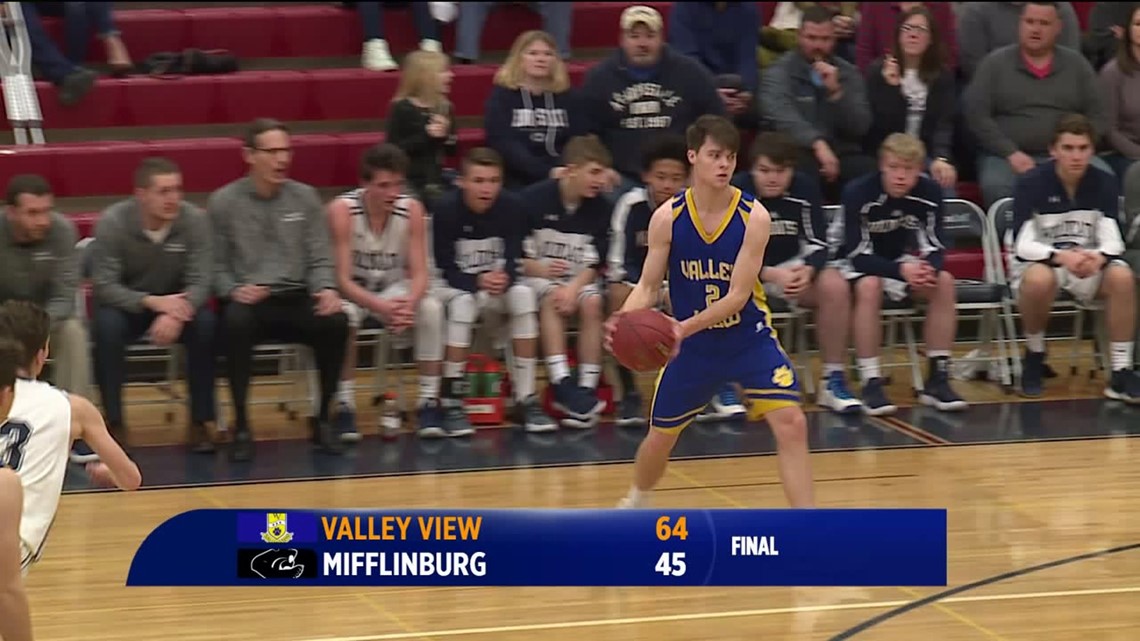 Valley View vs Mifflinburg boys basketball