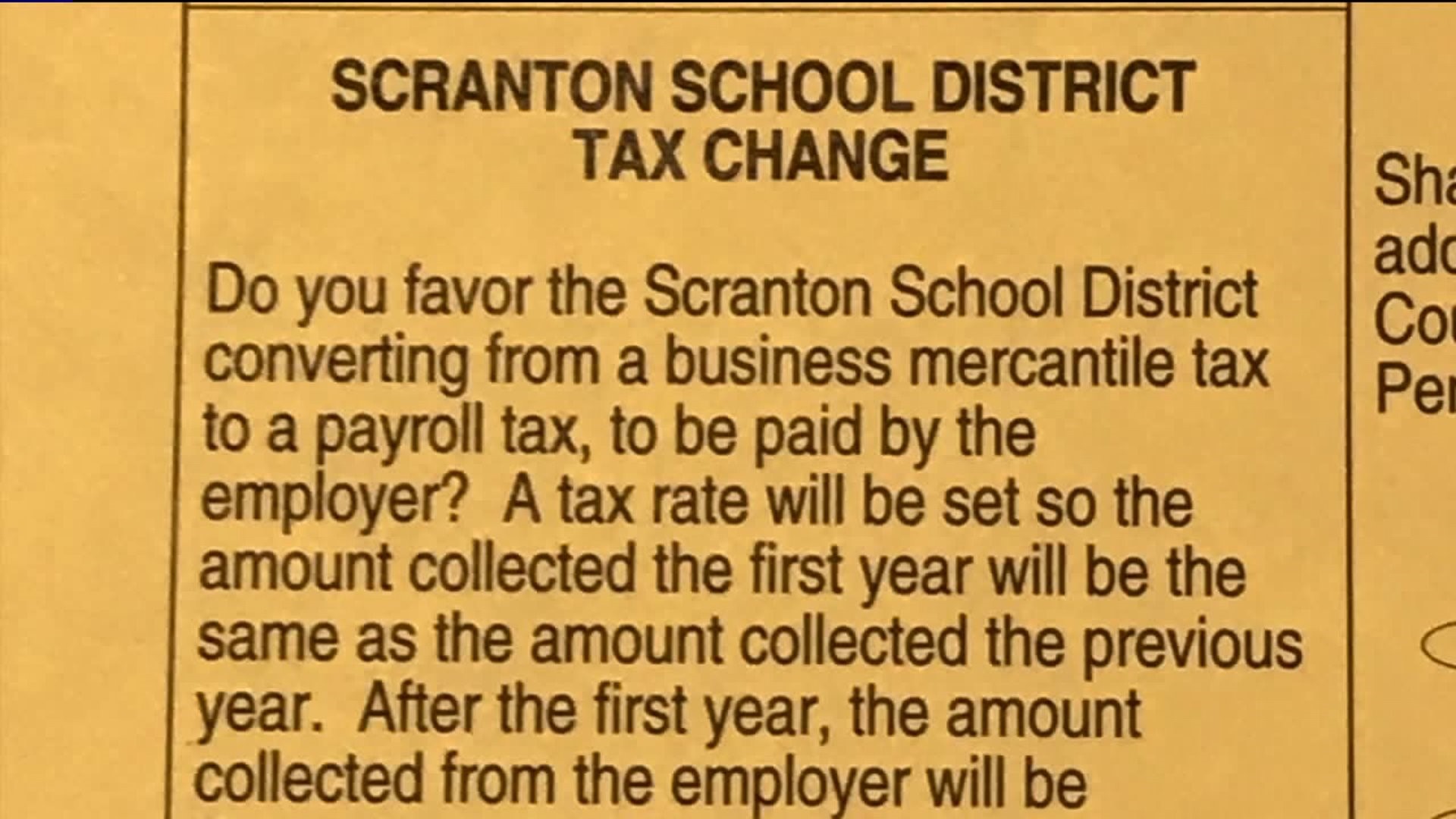 Voters in Scranton to Consider Payroll Tax