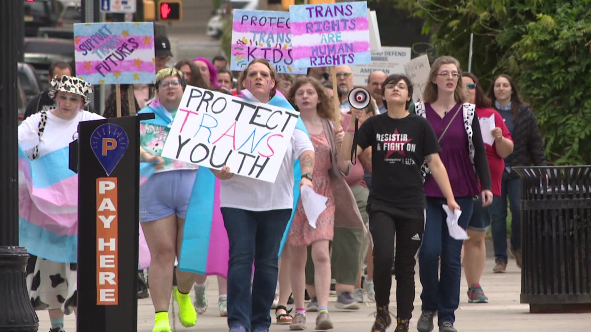 Trans liberation march held at Courthouse Square in Scranton