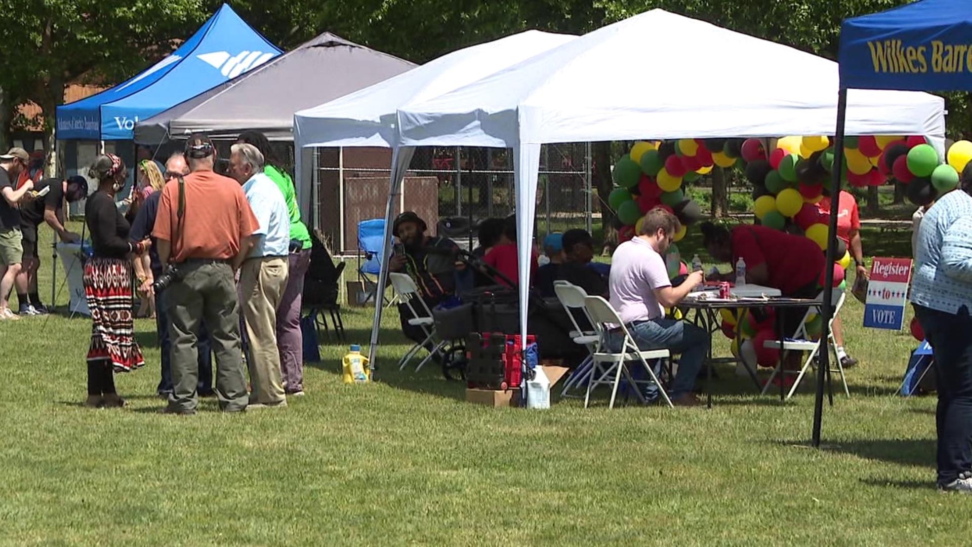 The Wilkes-Barre branch of the NAACP held its 3rd annual Juneteenth celebration Saturday at Martin Luther King Jr. Park along Coal Street in the city.