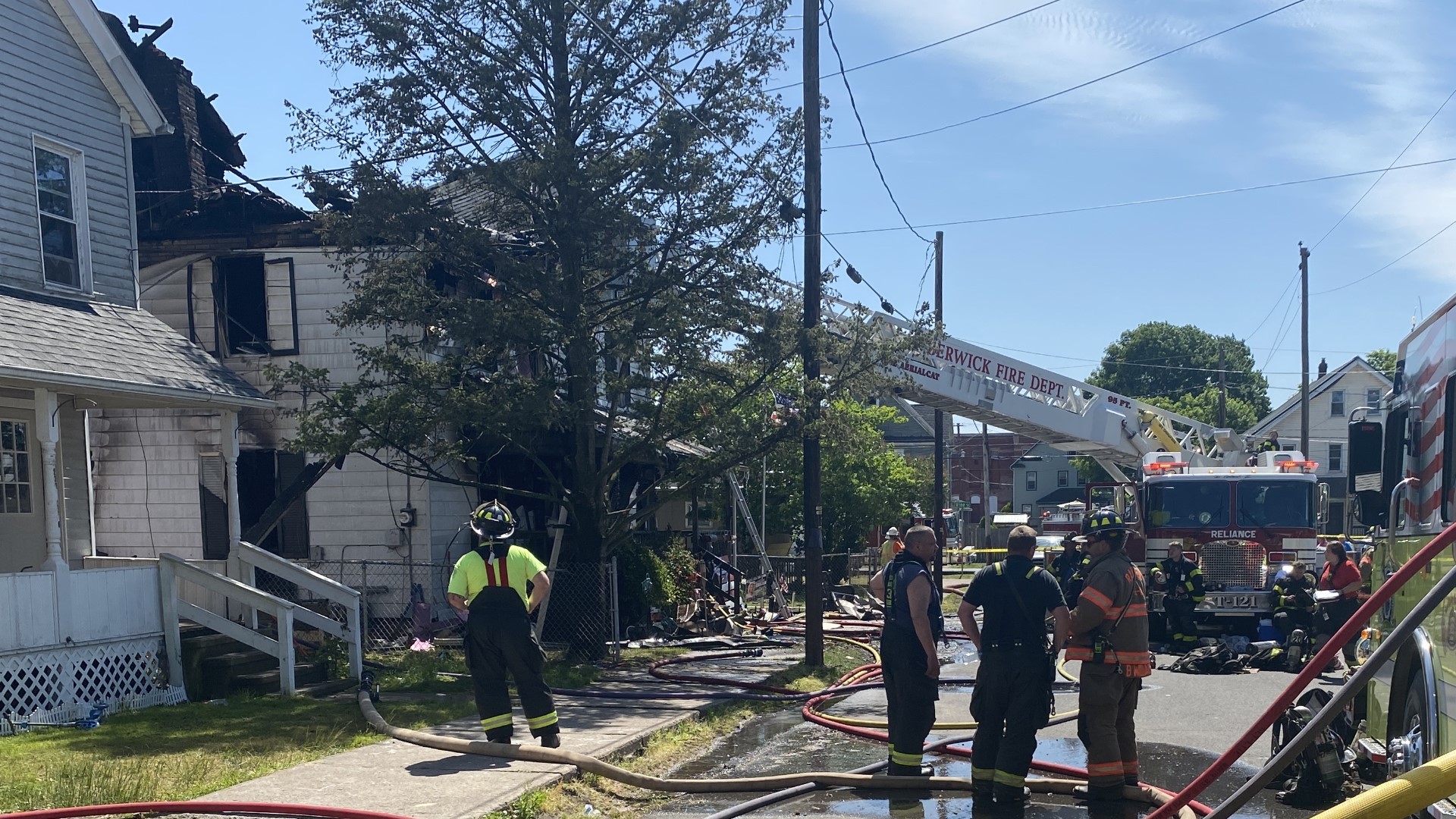 The fire started on West 8th Street in Berwick Thursday afternoon.