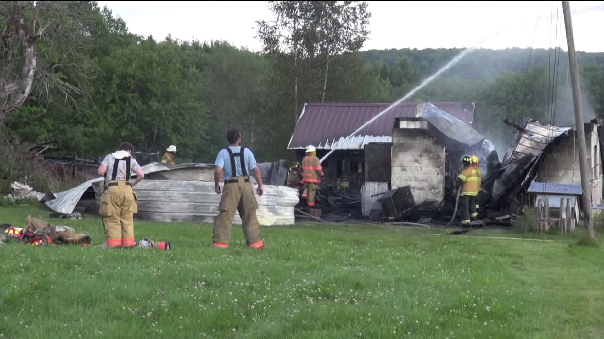 Barn Destroyed by Flames in Lackawanna County