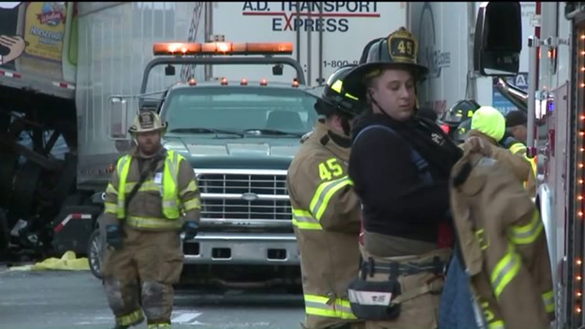 45 Vehicle Pileup on I-80 in Clinton County