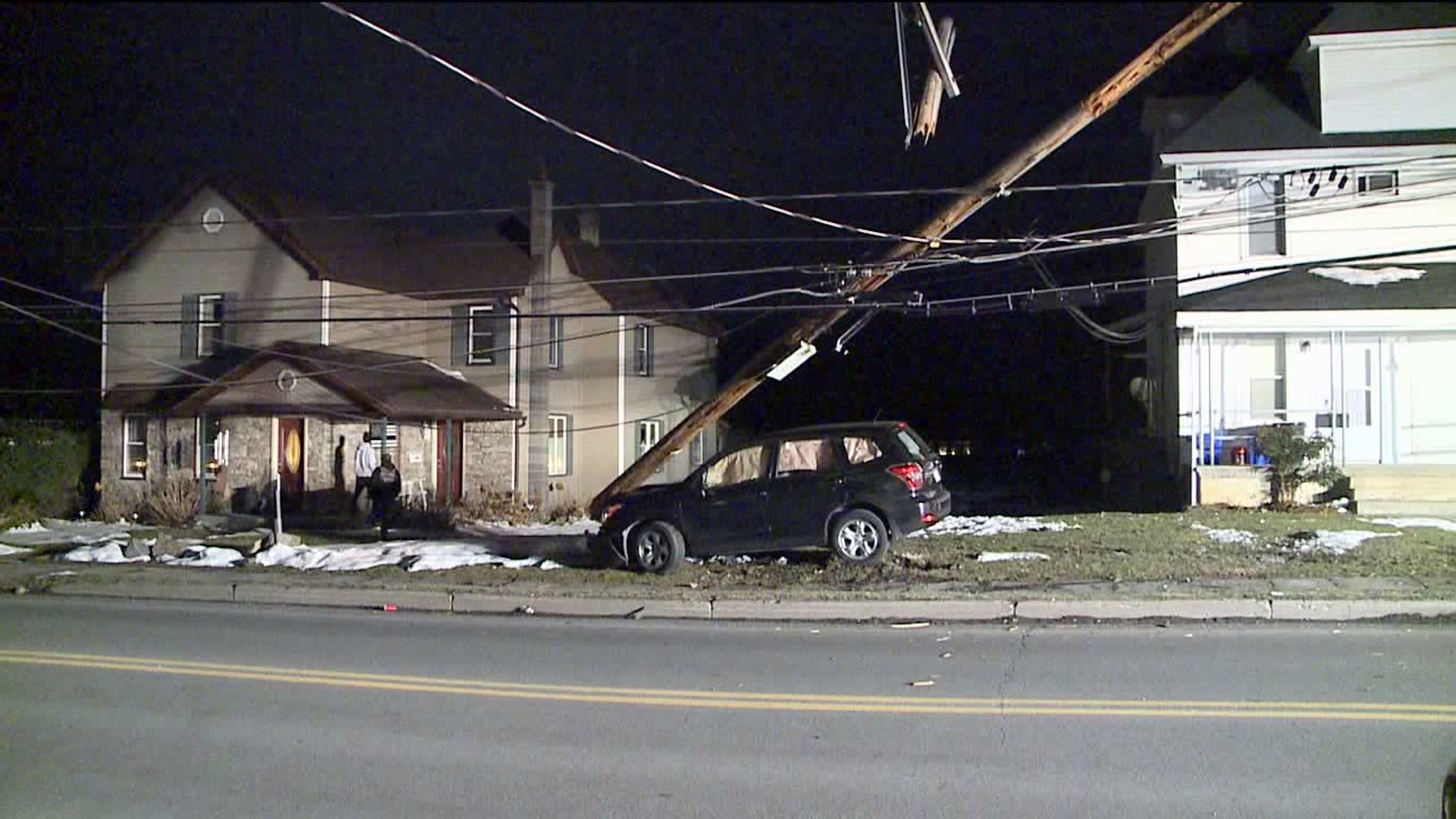 Crash Brings Down Utility Pole, Wires in Olyphant